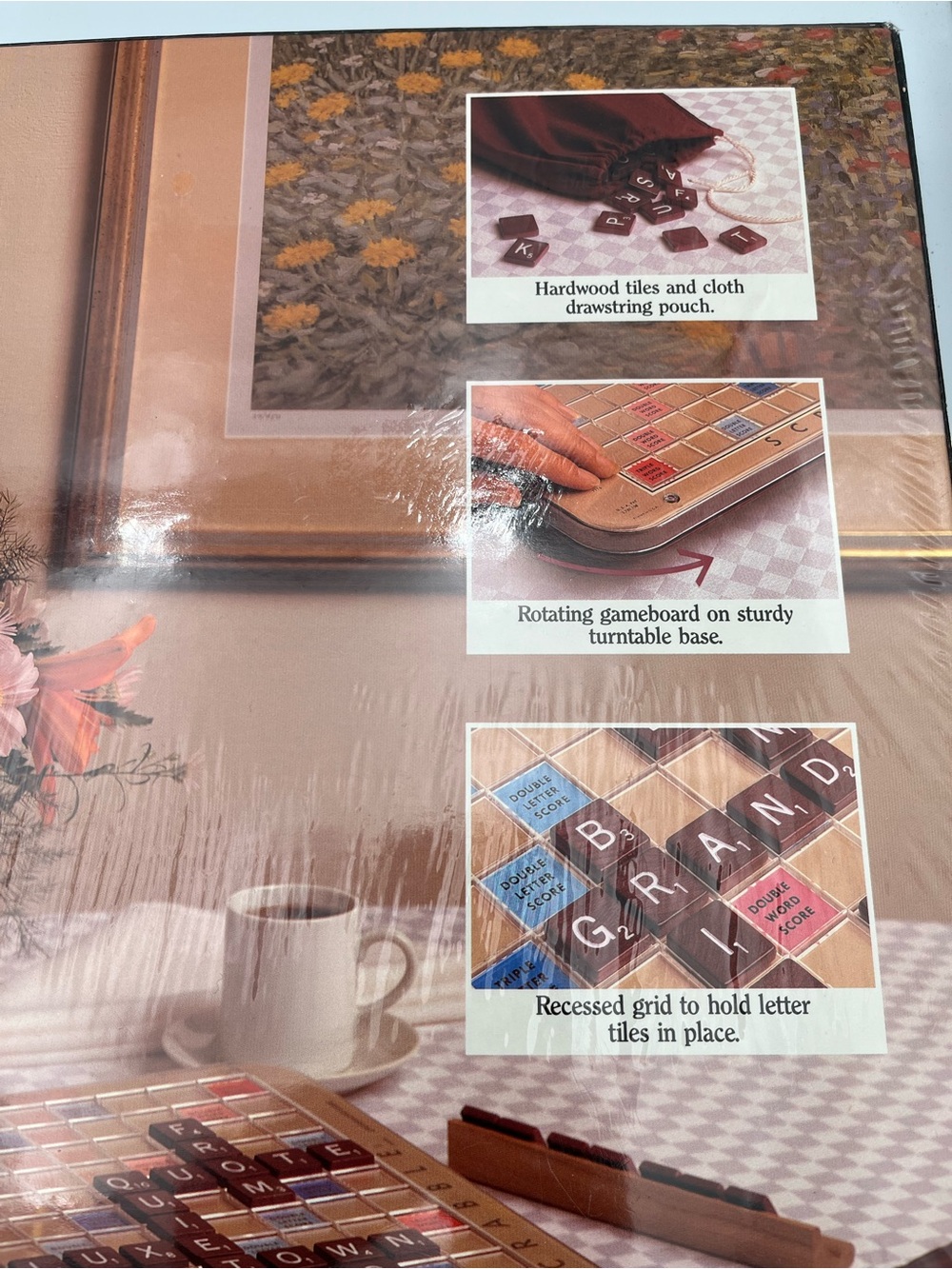 Milton Bradley 1989 Scrabble Deluxe Edition Board Game With Rotating Board New - Picture 7 of 7
